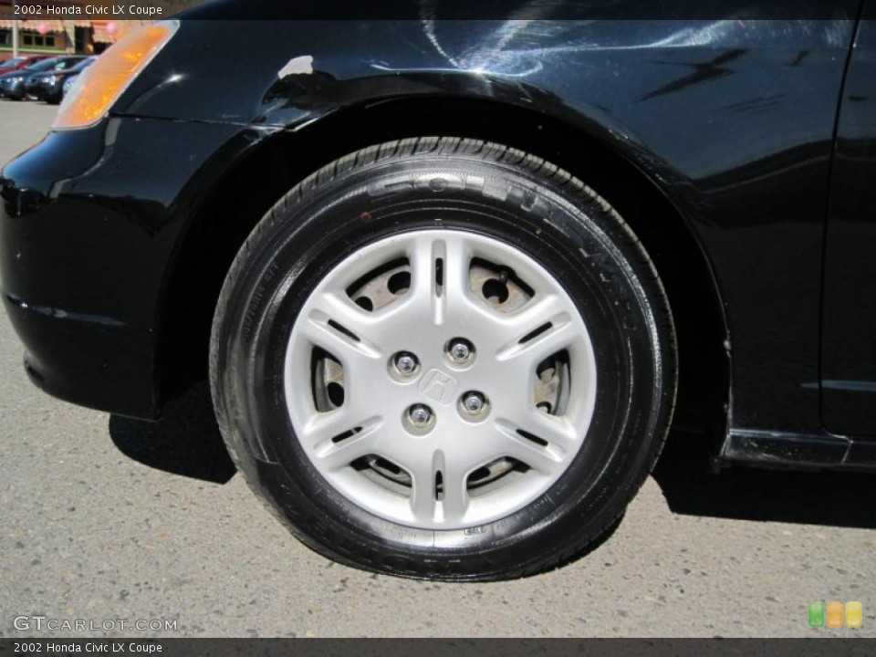 2002 Honda Civic LX Coupe Wheel and Tire Photo #46095452