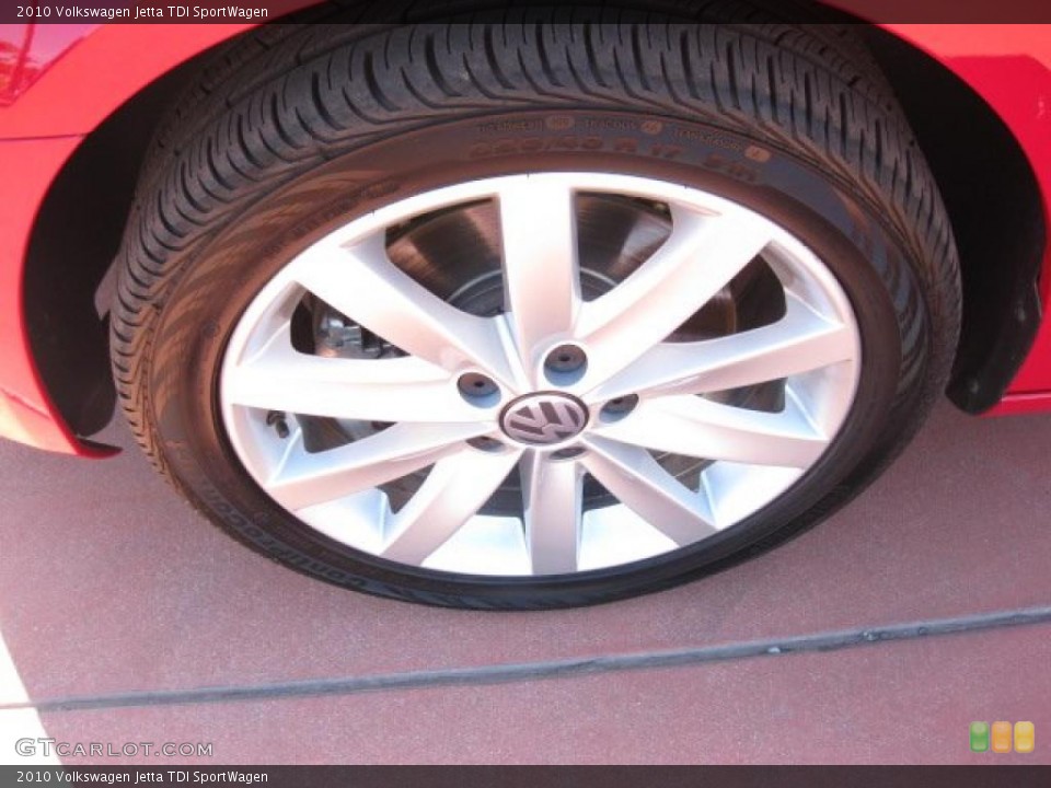 2010 Volkswagen Jetta TDI SportWagen Wheel and Tire Photo #46097222