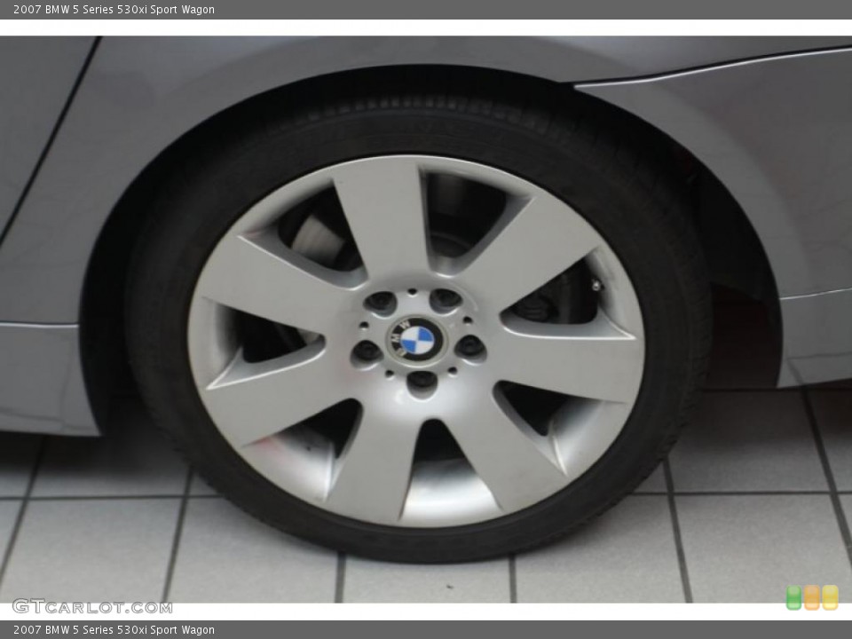 2007 BMW 5 Series 530xi Sport Wagon Wheel and Tire Photo #46104929