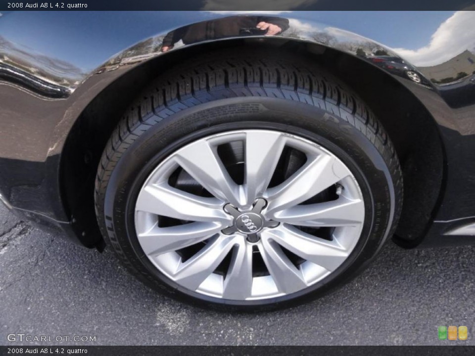 2008 Audi A8 L 4.2 quattro Wheel and Tire Photo #46136437