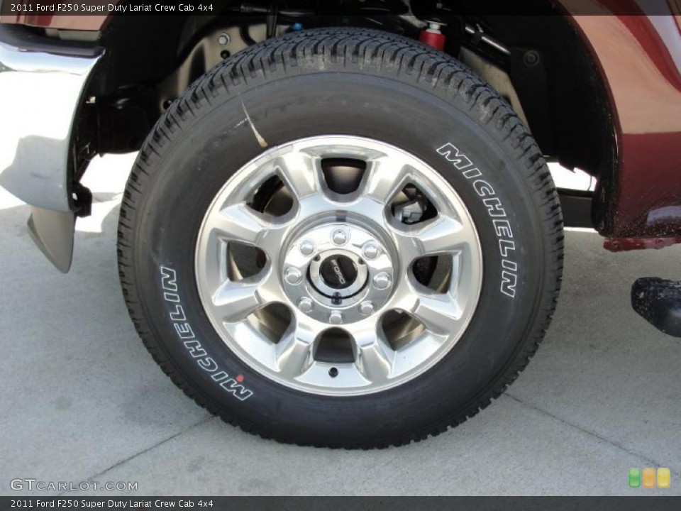 2011 Ford F250 Super Duty Lariat Crew Cab 4x4 Wheel and Tire Photo #46137328