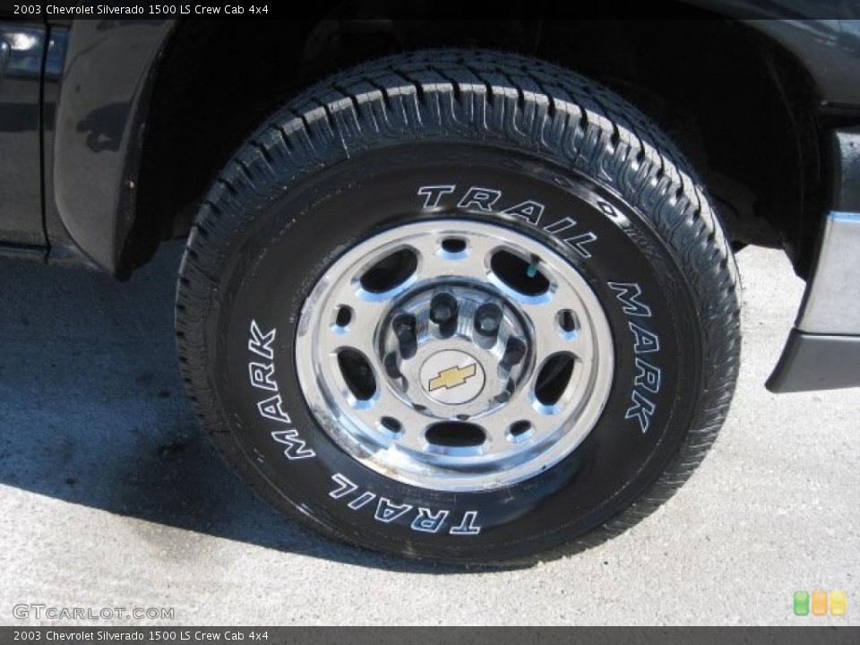2003 Chevrolet Silverado 1500 LS Crew Cab 4x4 Wheel and Tire Photo #46159529