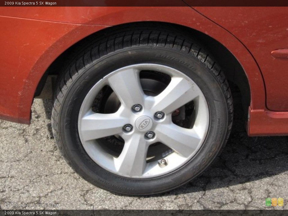 2009 Kia Spectra 5 SX Wagon Wheel and Tire Photo #46205993
