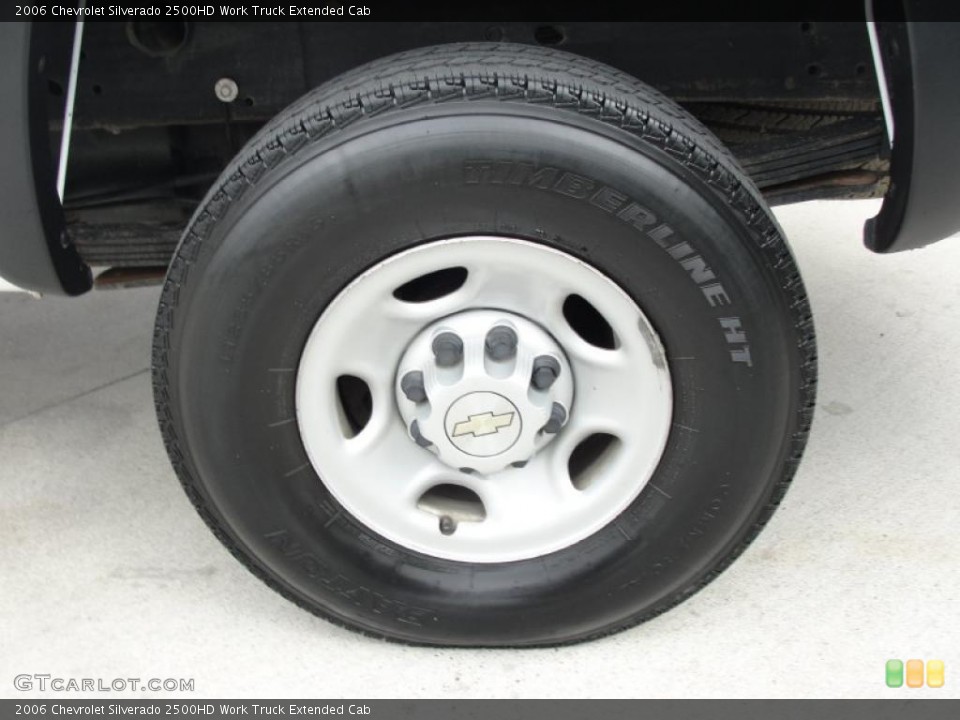 2006 Chevrolet Silverado 2500HD Work Truck Extended Cab Wheel and Tire Photo #46214297