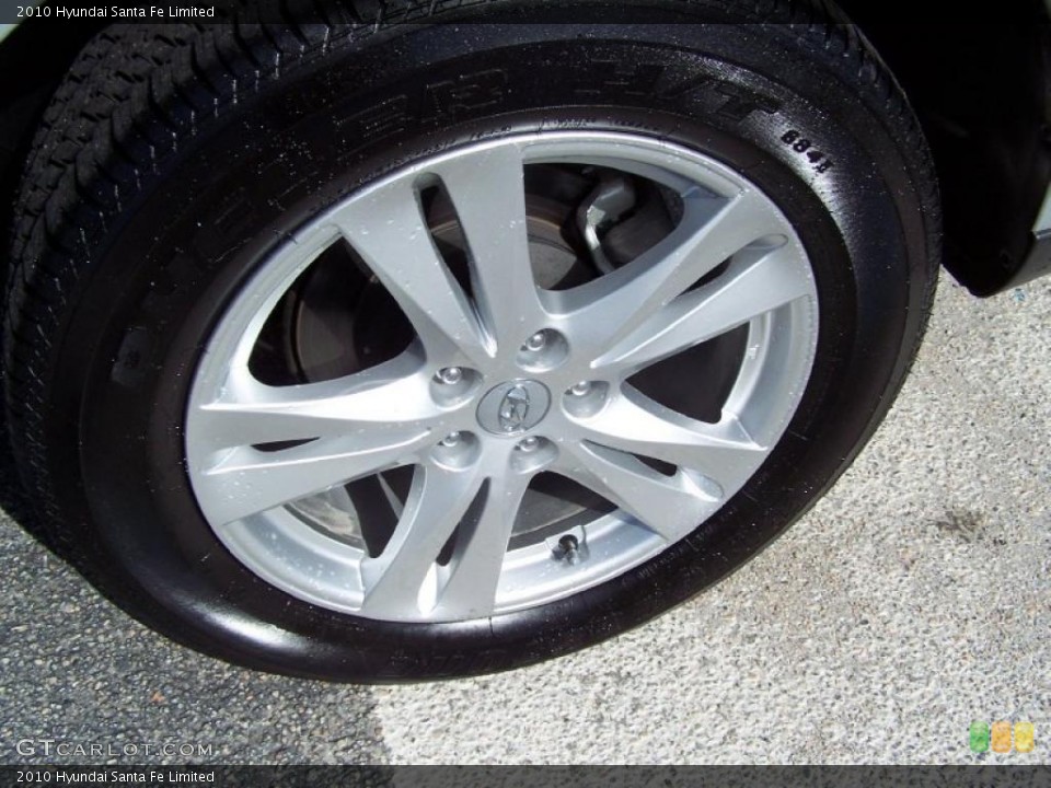 2010 Hyundai Santa Fe Limited Wheel and Tire Photo #46262947