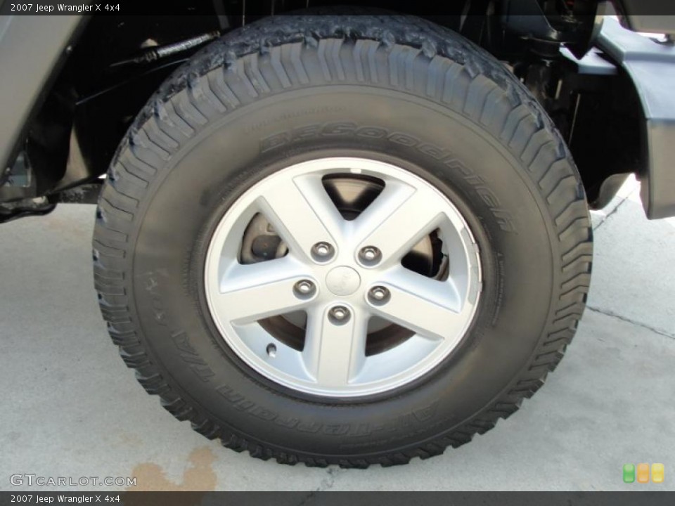 2007 Jeep Wrangler X 4x4 Wheel and Tire Photo #46353137