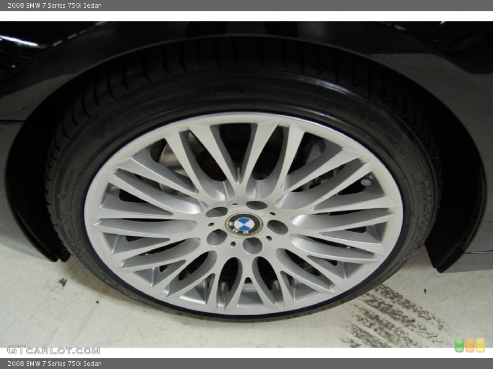 2008 BMW 7 Series 750i Sedan Wheel and Tire Photo #46358576