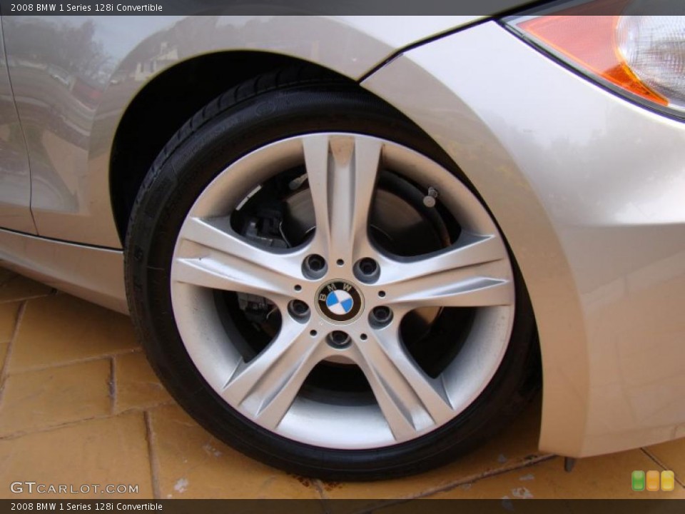 2008 BMW 1 Series 128i Convertible Wheel and Tire Photo #46368429