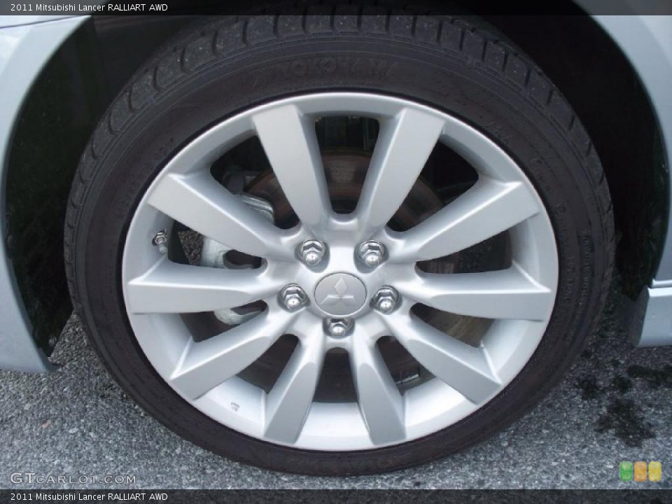 2011 Mitsubishi Lancer RALLIART AWD Wheel and Tire Photo #46415049