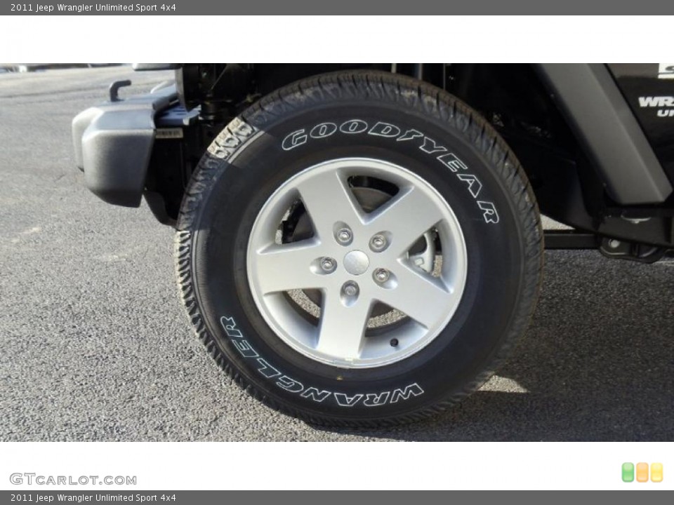 2011 Jeep Wrangler Unlimited Sport 4x4 Wheel and Tire Photo #46440234