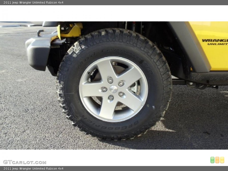 2011 Jeep Wrangler Unlimited Rubicon 4x4 Wheel and Tire Photo #46440372