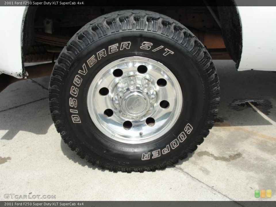 2001 Ford F250 Super Duty XLT SuperCab 4x4 Wheel and Tire Photo #46480170