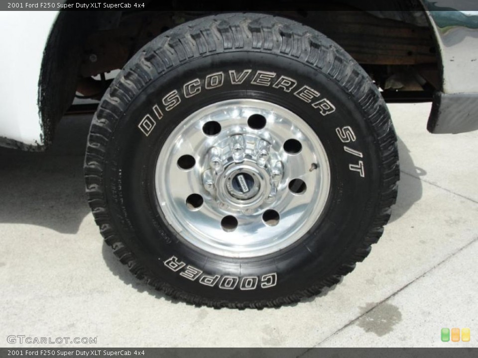 2001 Ford F250 Super Duty XLT SuperCab 4x4 Wheel and Tire Photo #46480188