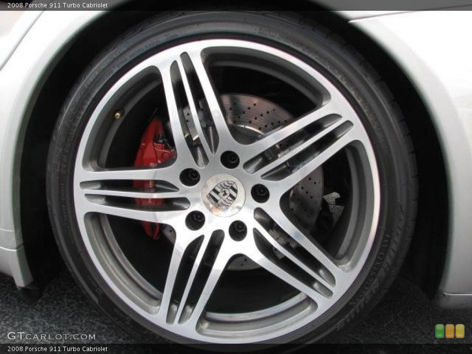 2008 Porsche 911 Turbo Cabriolet Wheel and Tire Photo #46482864