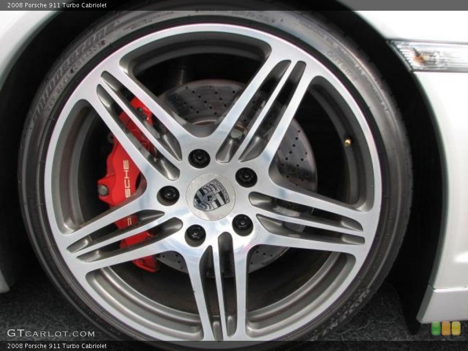 2008 Porsche 911 Turbo Cabriolet Wheel and Tire Photo #46482894