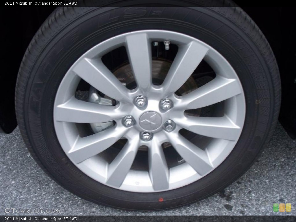 2011 Mitsubishi Outlander Sport SE 4WD Wheel and Tire Photo #46498425