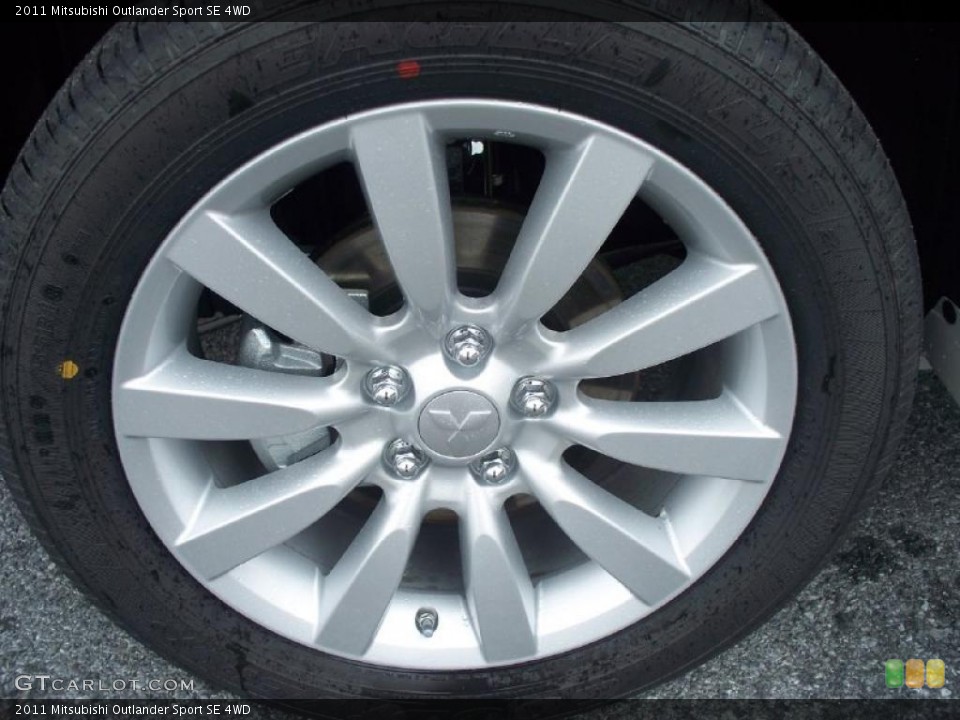 2011 Mitsubishi Outlander Sport SE 4WD Wheel and Tire Photo #46498512