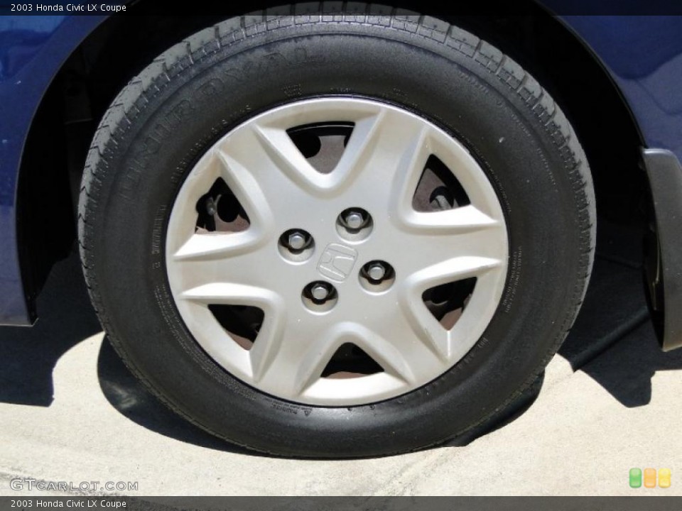 2003 Honda Civic LX Coupe Wheel and Tire Photo #46571872