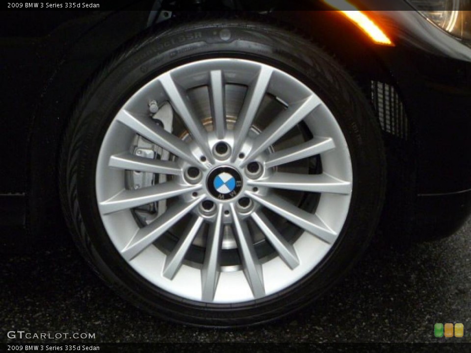 2009 BMW 3 Series 335d Sedan Wheel and Tire Photo #46661933