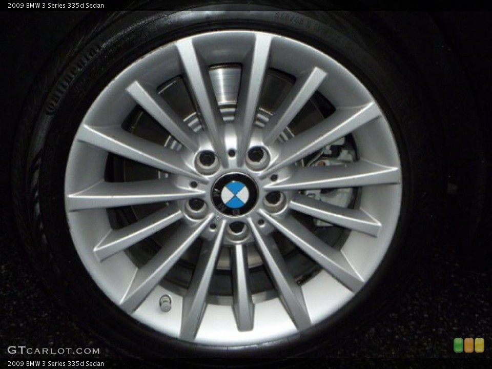2009 BMW 3 Series 335d Sedan Wheel and Tire Photo #46661948