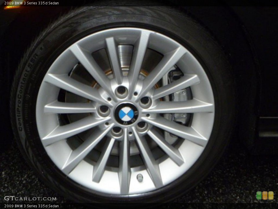 2009 BMW 3 Series 335d Sedan Wheel and Tire Photo #46661981