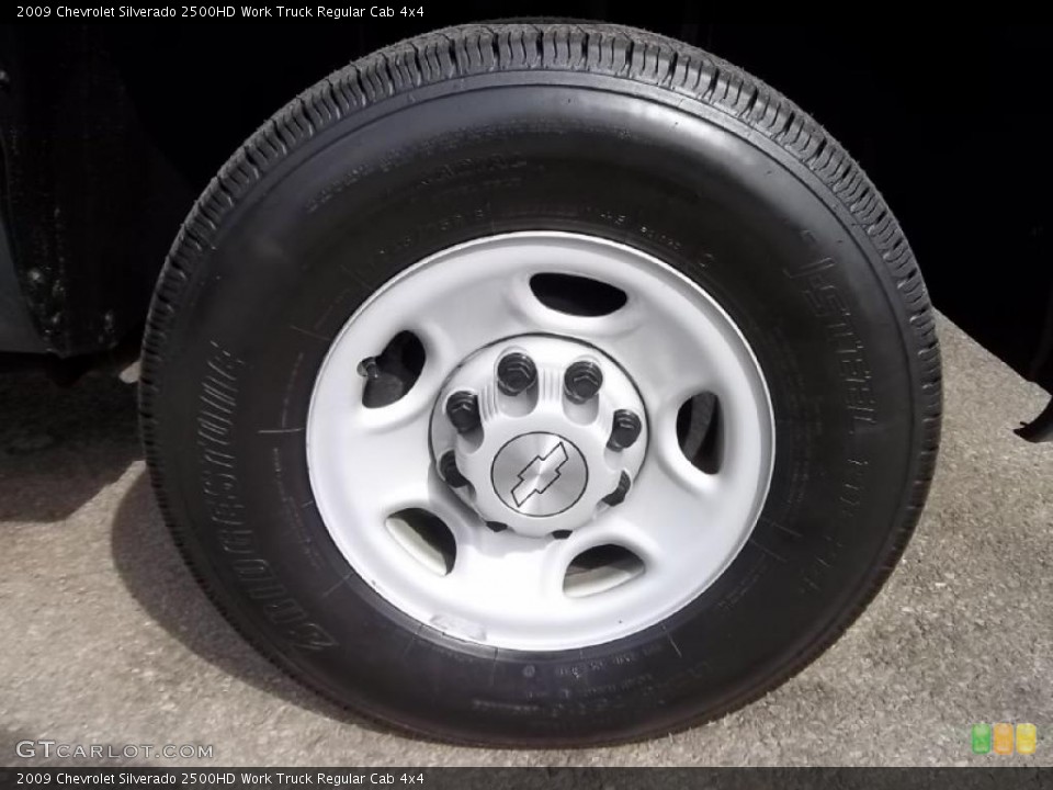 2009 Chevrolet Silverado 2500HD Work Truck Regular Cab 4x4 Wheel and Tire Photo #46688564