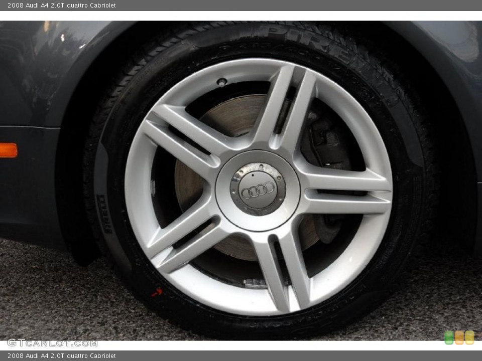 2008 Audi A4 2.0T quattro Cabriolet Wheel and Tire Photo #46698399