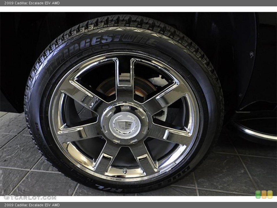 2009 Cadillac Escalade ESV AWD Wheel and Tire Photo #46705482