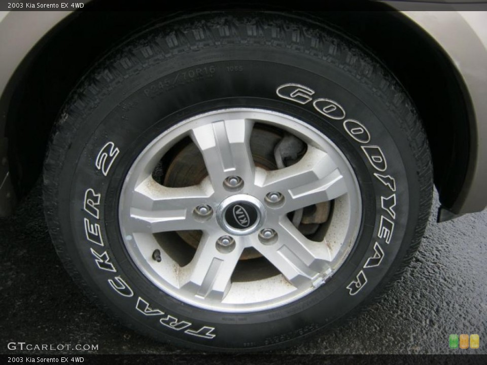 2003 Kia Sorento EX 4WD Wheel and Tire Photo #46714401
