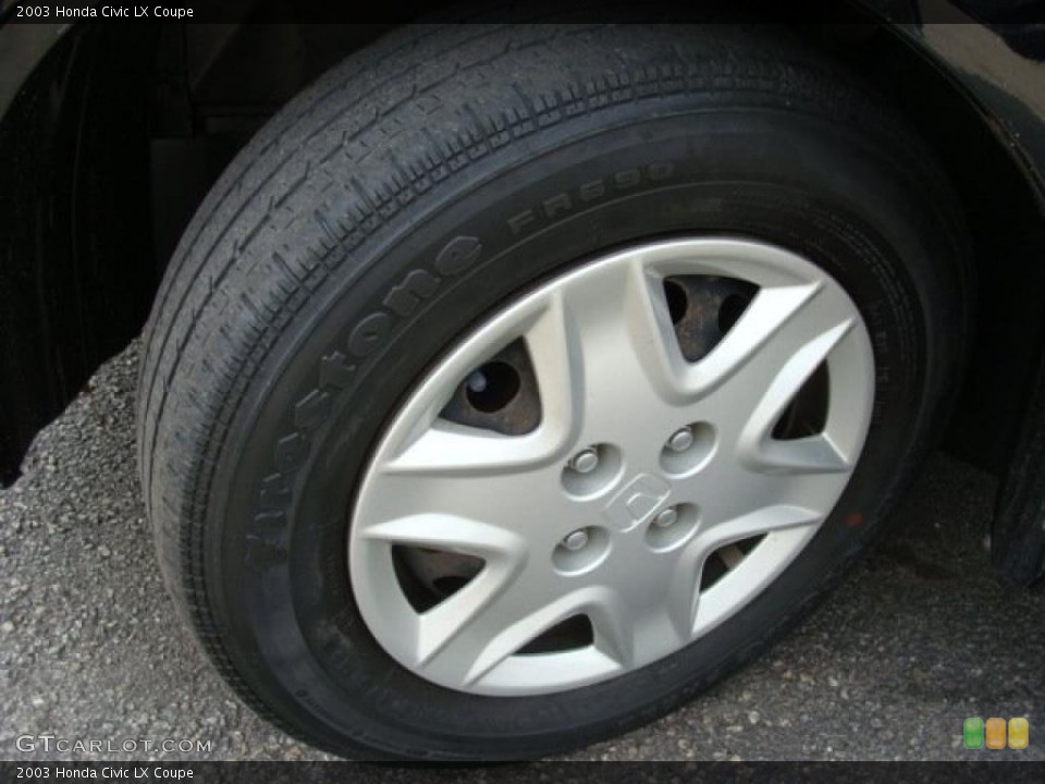 2003 Honda Civic LX Coupe Wheel and Tire Photo #46743013