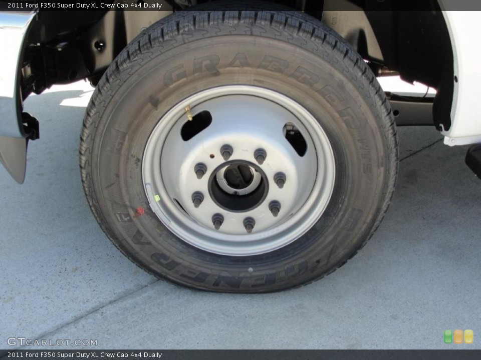 2011 Ford F350 Super Duty XL Crew Cab 4x4 Dually Wheel and Tire Photo #46743841