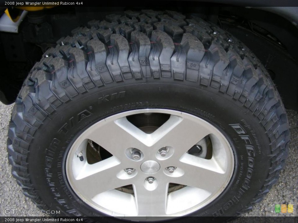 2008 Jeep Wrangler Unlimited Rubicon 4x4 Wheel and Tire Photo #46745869