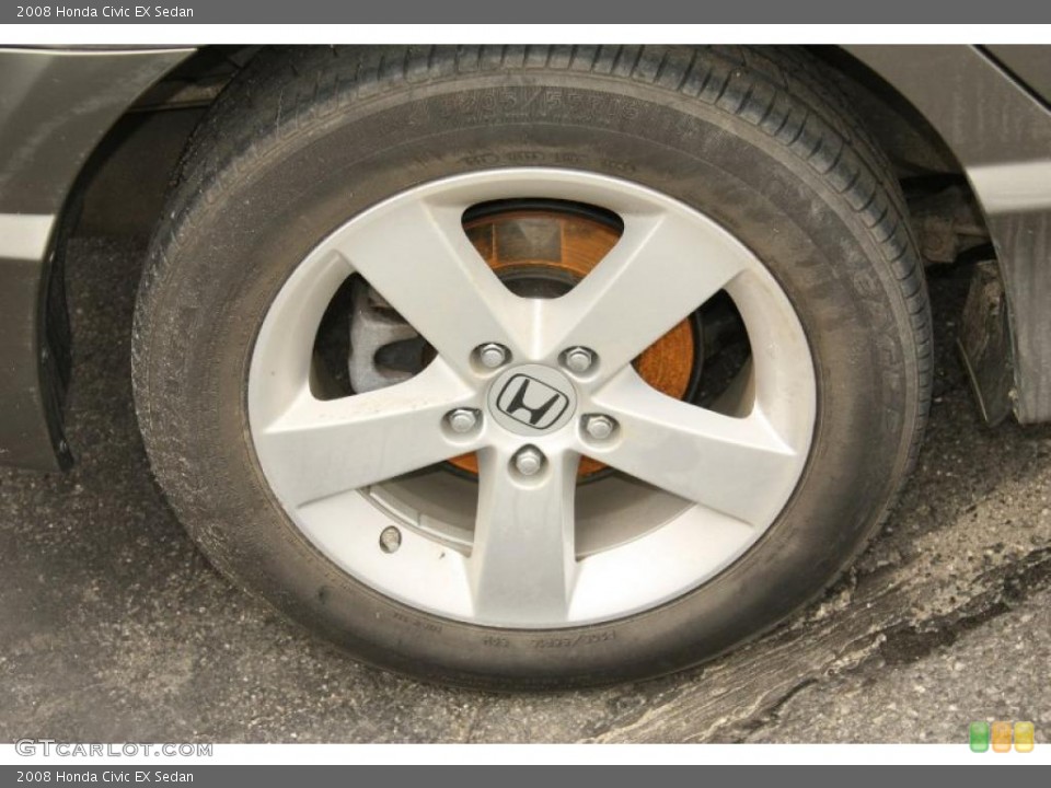 2008 Honda Civic EX Sedan Wheel and Tire Photo #46765761