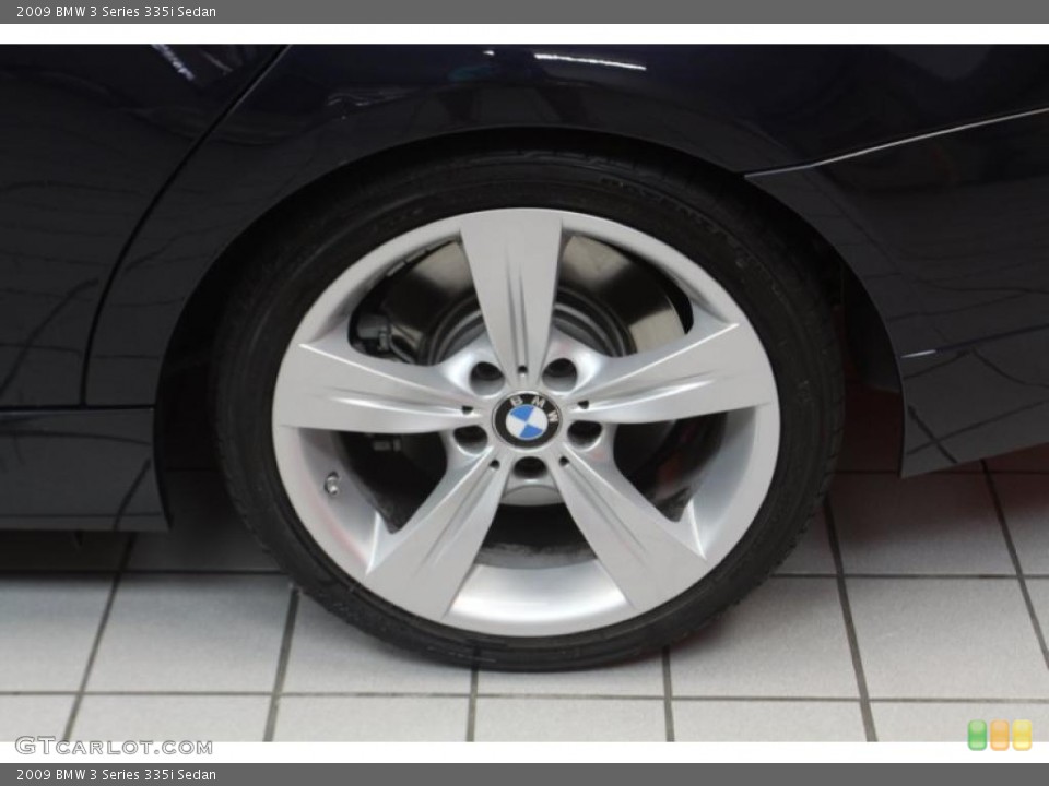 2009 BMW 3 Series 335i Sedan Wheel and Tire Photo #46785435