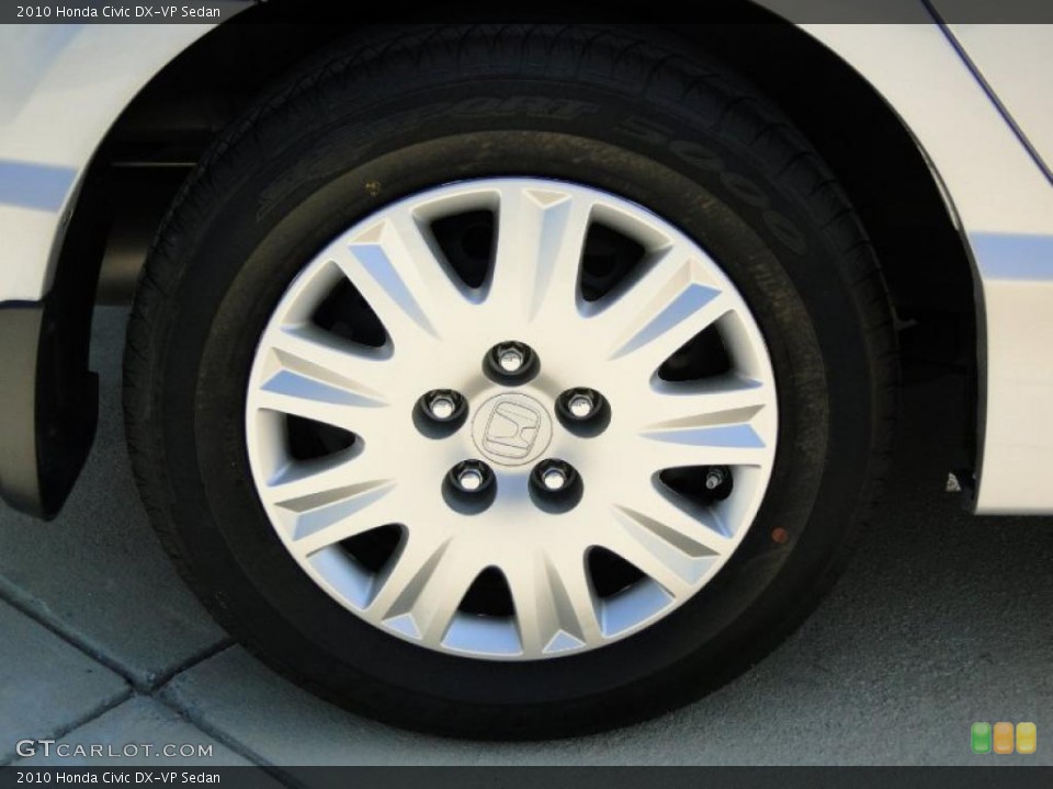 2010 Honda Civic DX-VP Sedan Wheel and Tire Photo #46798983