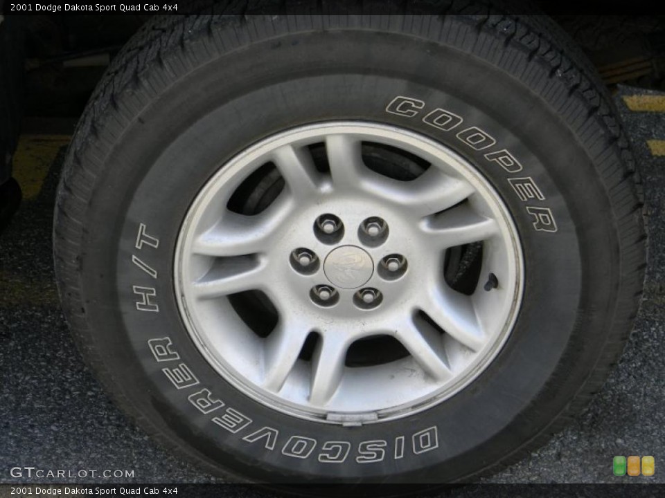 2001 Dodge Dakota Sport Quad Cab 4x4 Wheel and Tire Photo #46841850