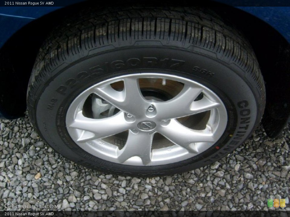 2011 Nissan Rogue SV AWD Wheel and Tire Photo #46868229