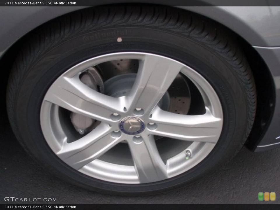 2011 Mercedes-Benz S 550 4Matic Sedan Wheel and Tire Photo #46906520