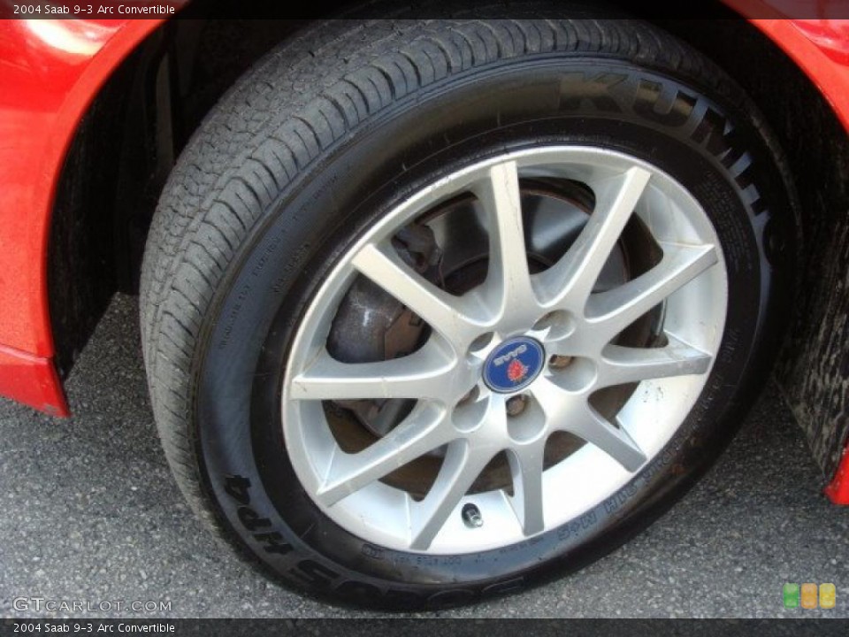 2004 Saab 9-3 Arc Convertible Wheel and Tire Photo #46932884