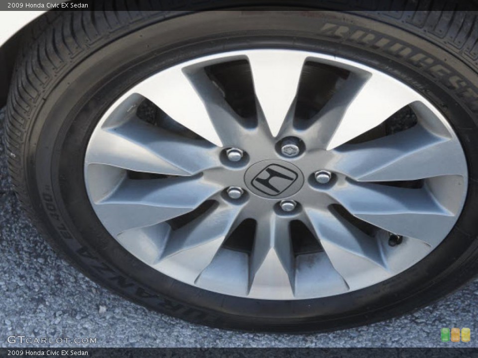 2009 Honda Civic EX Sedan Wheel and Tire Photo #46963785