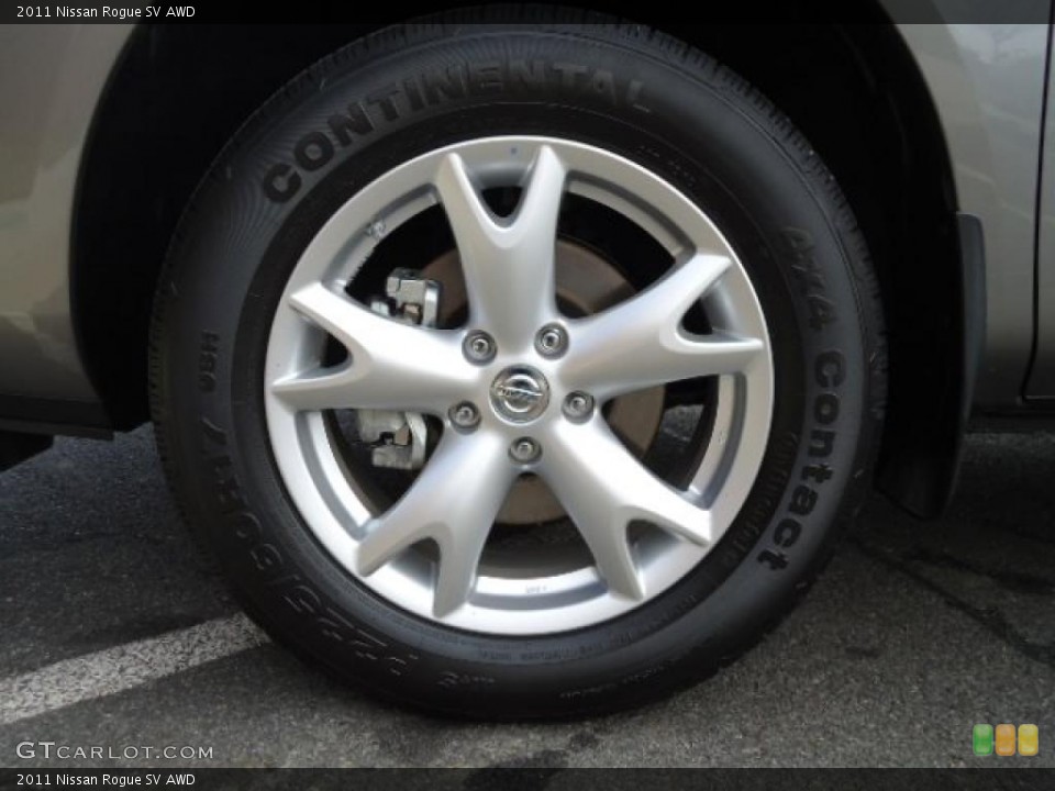 2011 Nissan Rogue SV AWD Wheel and Tire Photo #46978203
