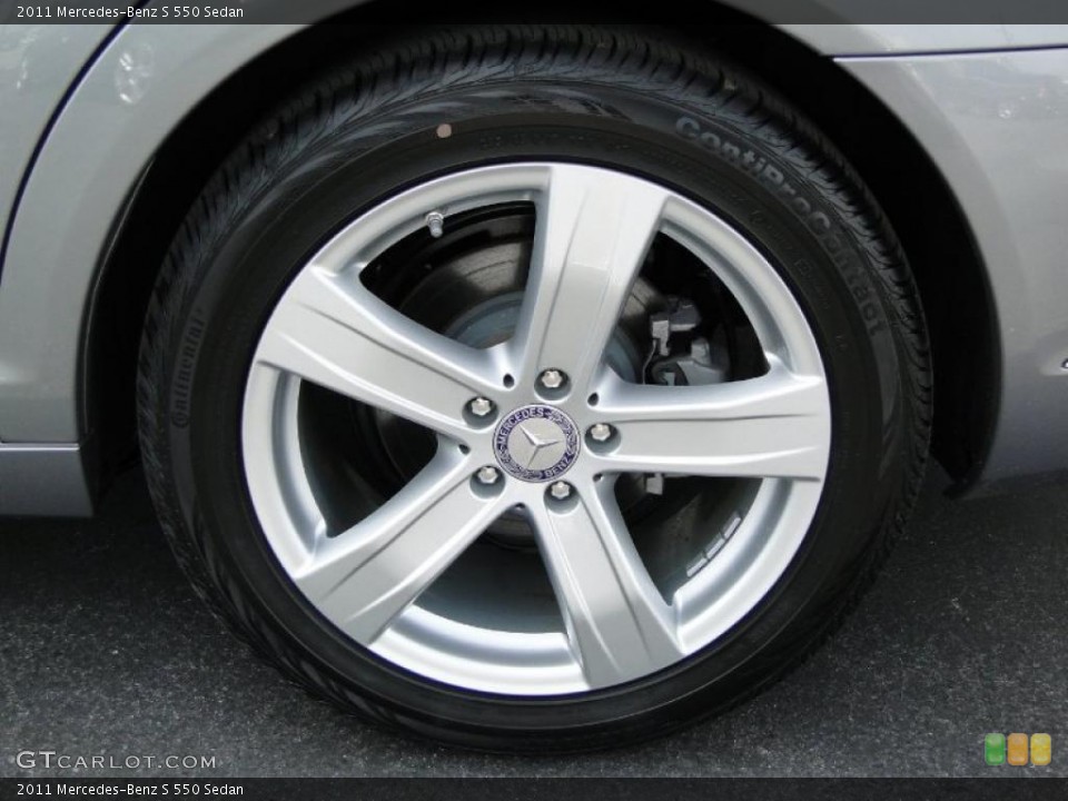 2011 Mercedes-Benz S 550 Sedan Wheel and Tire Photo #46992348