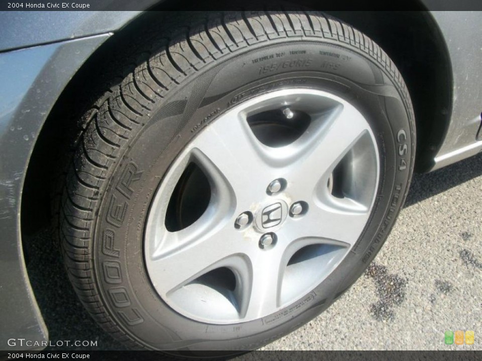 2004 Honda Civic EX Coupe Wheel and Tire Photo #46996899
