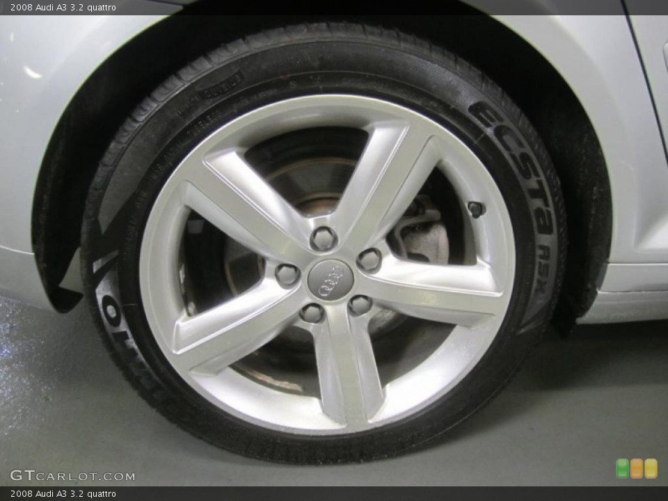 2008 Audi A3 3.2 quattro Wheel and Tire Photo #47003078