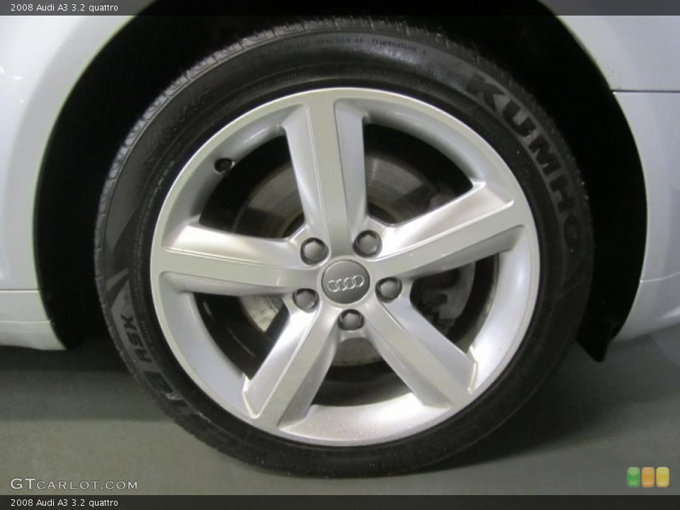 2008 Audi A3 3.2 quattro Wheel and Tire Photo #47003085