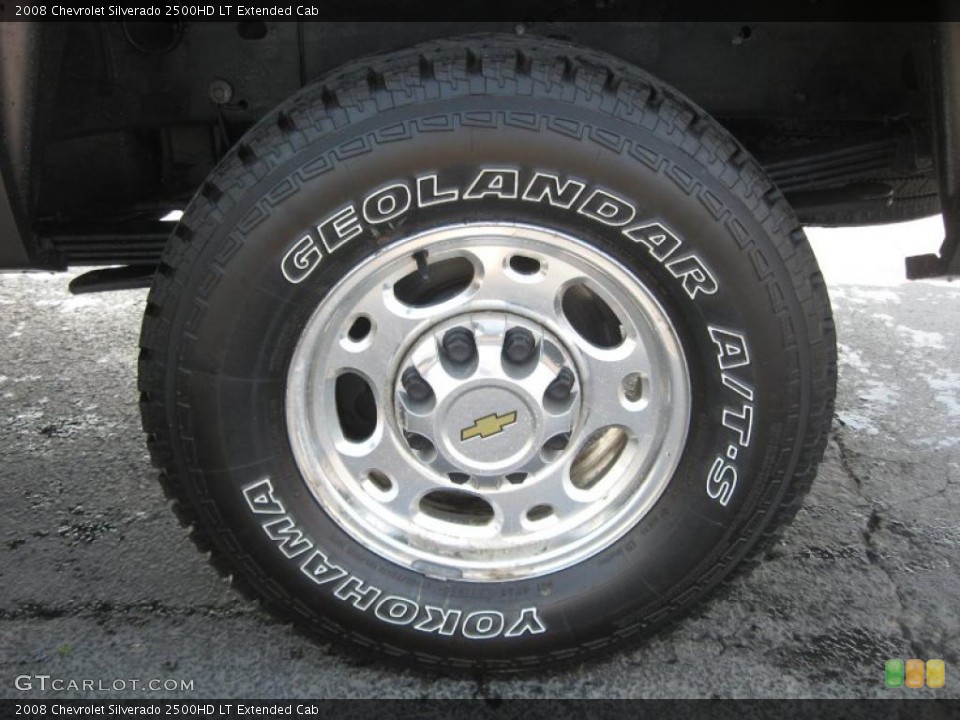 2008 Chevrolet Silverado 2500HD LT Extended Cab Wheel and Tire Photo #47003838