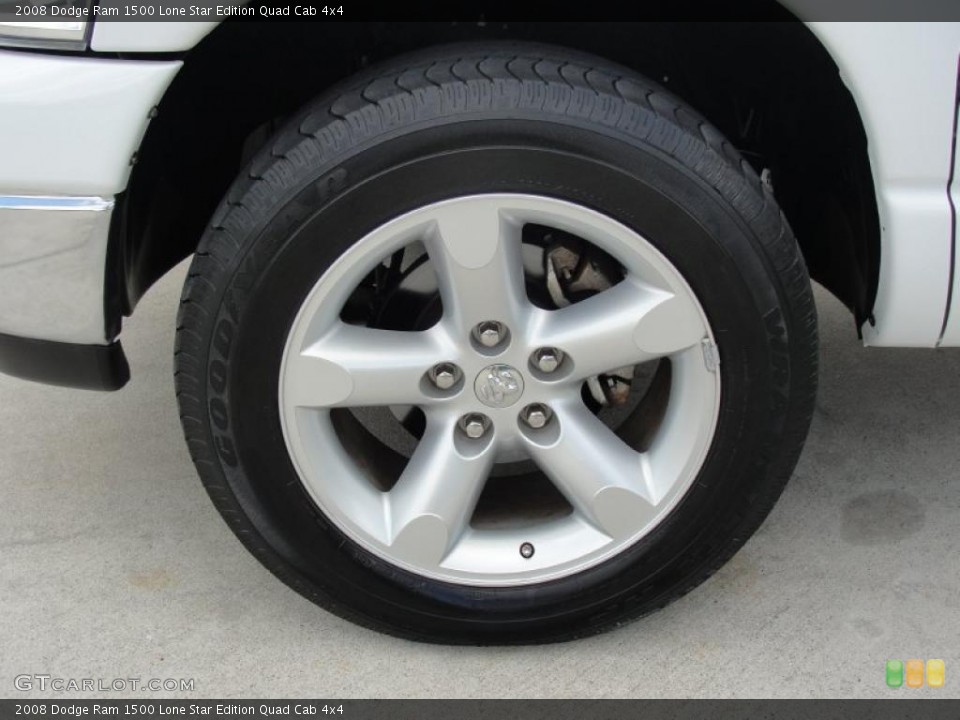 2008 Dodge Ram 1500 Lone Star Edition Quad Cab 4x4 Wheel and Tire Photo #47029302