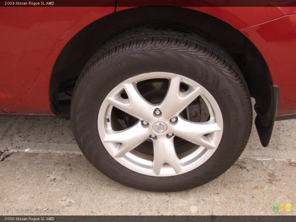 2009 Nissan Rogue SL AWD Wheel and Tire Photo #47029740
