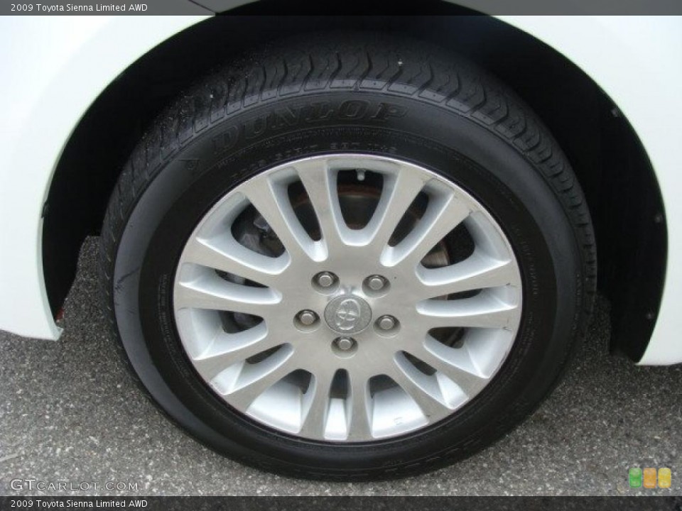 2009 Toyota Sienna Limited AWD Wheel and Tire Photo #47036988