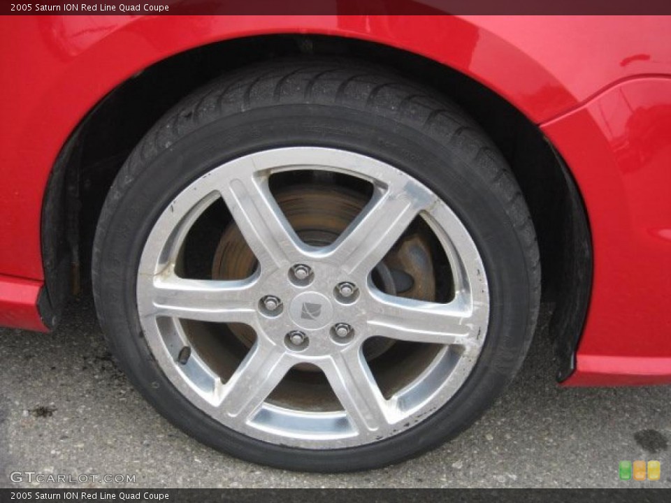 2005 Saturn ION Red Line Quad Coupe Wheel and Tire Photo #47054428